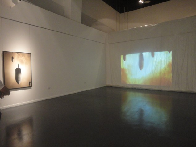 Tammam Azzam 'Truce' (left) and inspired video art by 'The Young Insiders'