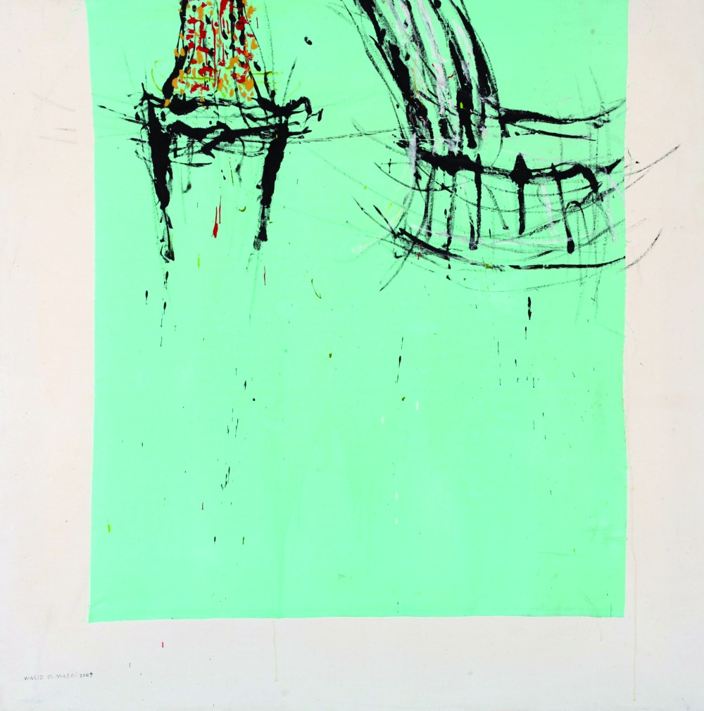 Walid El-Masri ‘Chairs’  Mixed Media on Canvas, 150 X 150 cm. 2009.