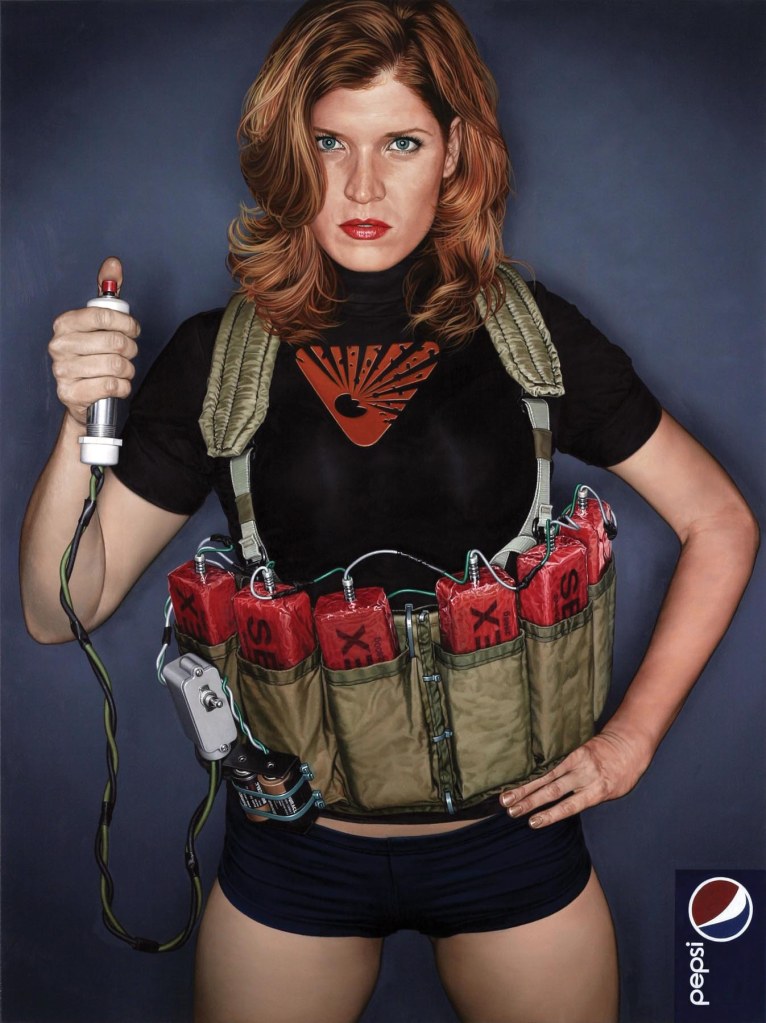 Chris Woods 'Hourglass' oil on canvas, 2011. Curtsey to Gallery Jones.