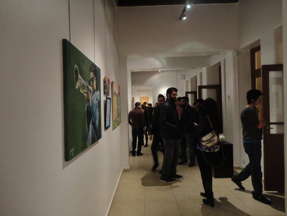 Crowd at Dar Al Funoon 3rd Affordable Art Show