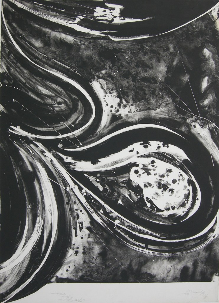 Matsumi Kanemitsu (1922-1992) 'Try Out Lithograph' 1969 Ed 10 Curtsey to: Tobey C. Moss Gallery.