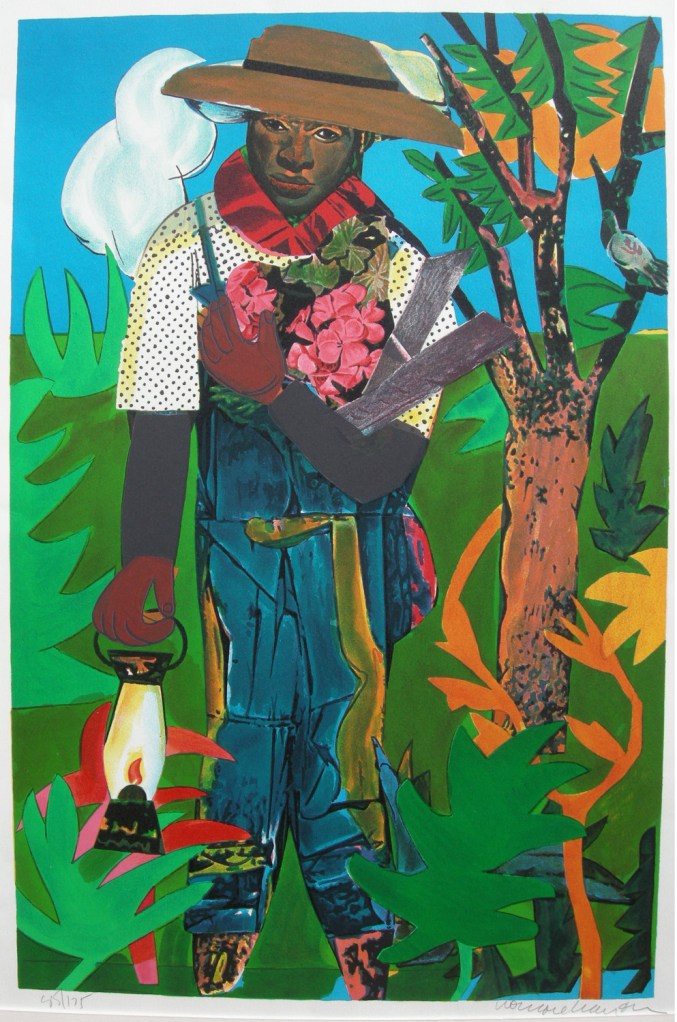 Romare Bearden (1911-1988) 'The Lantern' Color lithograph 1979 Ed 175. Curtsey to Tobey C. Moss Gallery.
