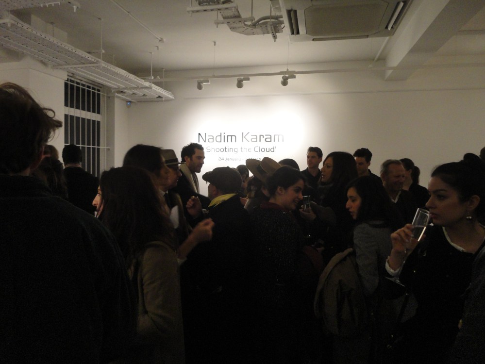 Opening night of Ayyam London 'Shooting the Cloud' by Nadim Karam