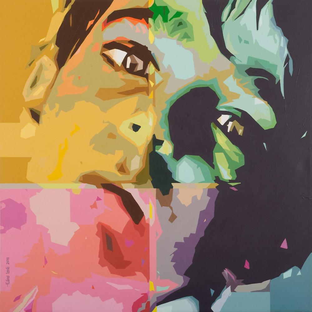 Elias Izoli, Untitled, acrylic on canvas,150 x 150 cm, 2011. Courtesy: Ayyam Gallery