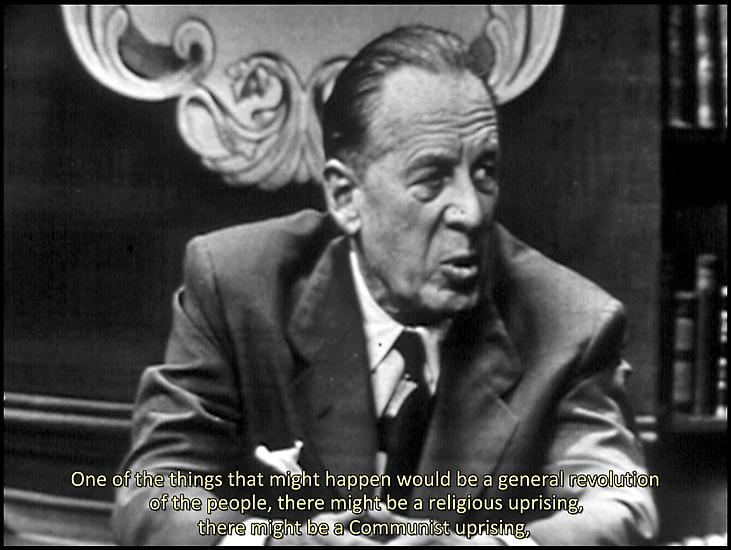 Alessandro Balteo Yazbeck, Chronoscope, 1951, 11pm, 2009-2011. In collaboration with Media Farzin. (Still) Single channel HD video installation incl. screenplay booklets, sofa and table. 24:49 min, B & W, sound Dimensions variable, Ed. 5 + 2AP. Courtesy: Green Art Gallery