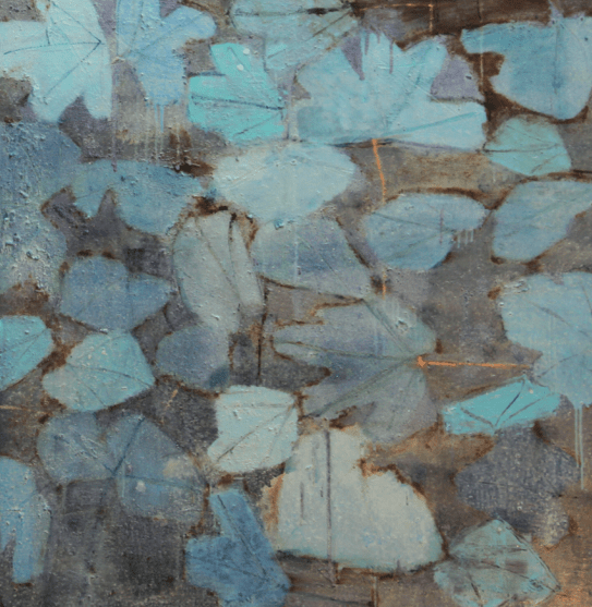 Reza Derakshani, details from 'every blue day' painting. Courtesy: dar al funoon