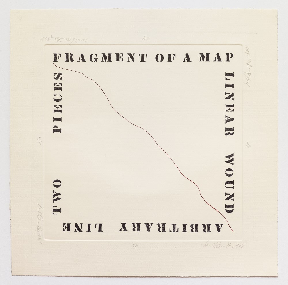 Luis Camnitzer,Fragment of a Map,1968,60.5h x 59.7w cm,Alexander Gray Associates, New York