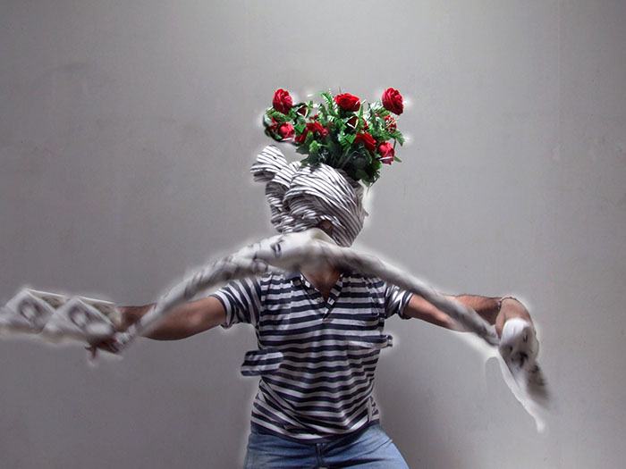 Faisal Samra, Performance #13, Tryptch #02 (detail), 2007. Courtesy: FotoFest