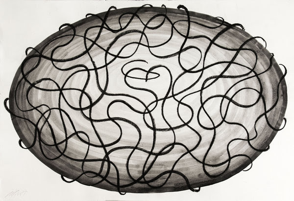 The Cycle of Gilgamesh III, 2011, Acrylic & crayon on paper, 77 x 112 cm. Courtesy: XVA Gallery