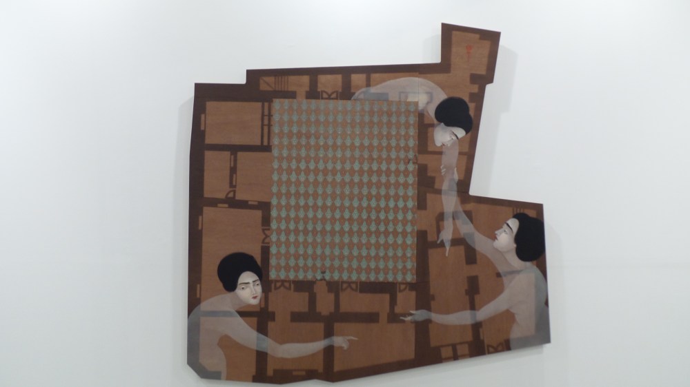 artwork by Hayv Kahraman at The Third Line, Art Dubai 2014 (Courtesy: Al Mahha Art)