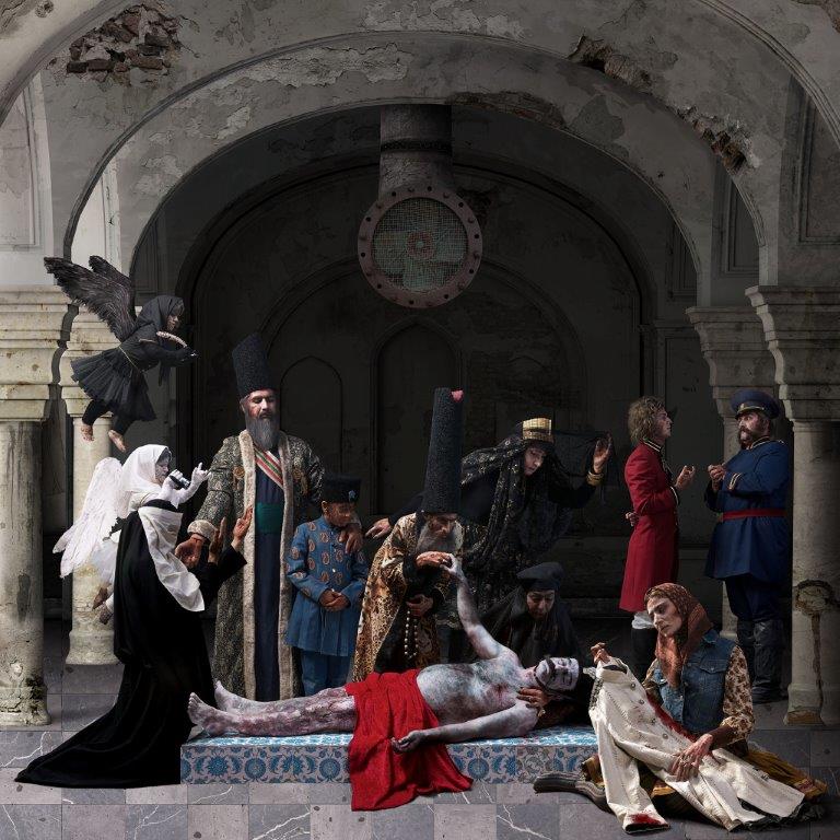 Without A Shroud-  C Print on canvas 130x130 cm. Courtesy to Aaran Art Gallery