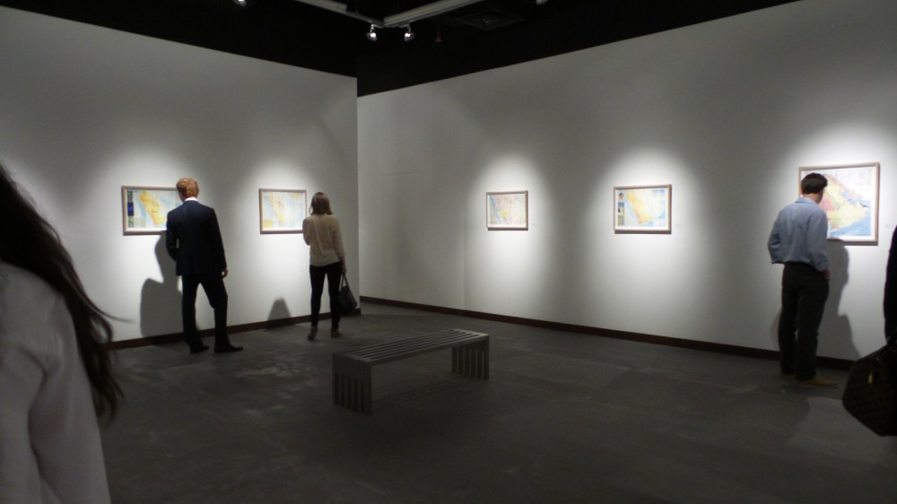 Manal Al Dowayan at Cuadro Art Gallery. DIFC Art Night 2014. Courtesy Al Mahha Art