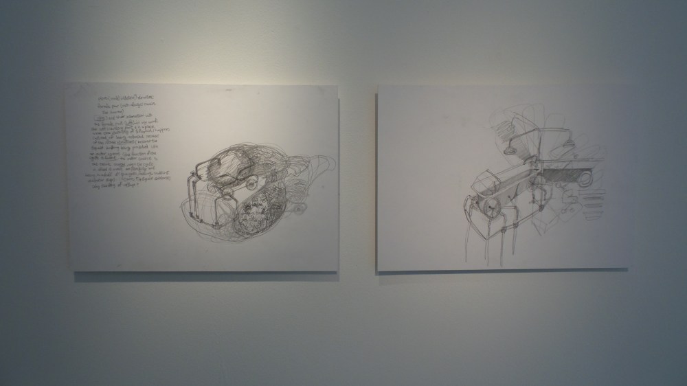 Artworks by Alina Amer, mixed media on canvas, 29.7x21 cm, 2014