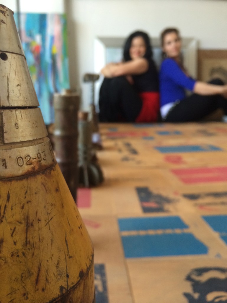 Posing next to rockets! 