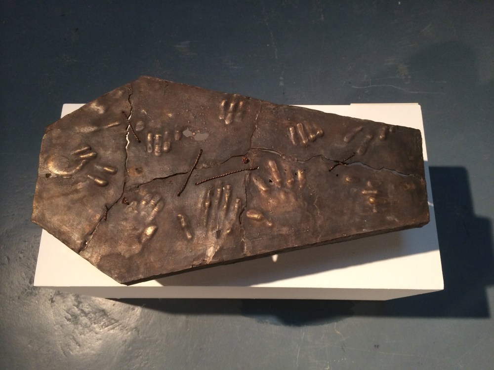 Sculpture by Alice AlKhatib. The Last Supper Exhibition. Courtesy to Al Mahha Art