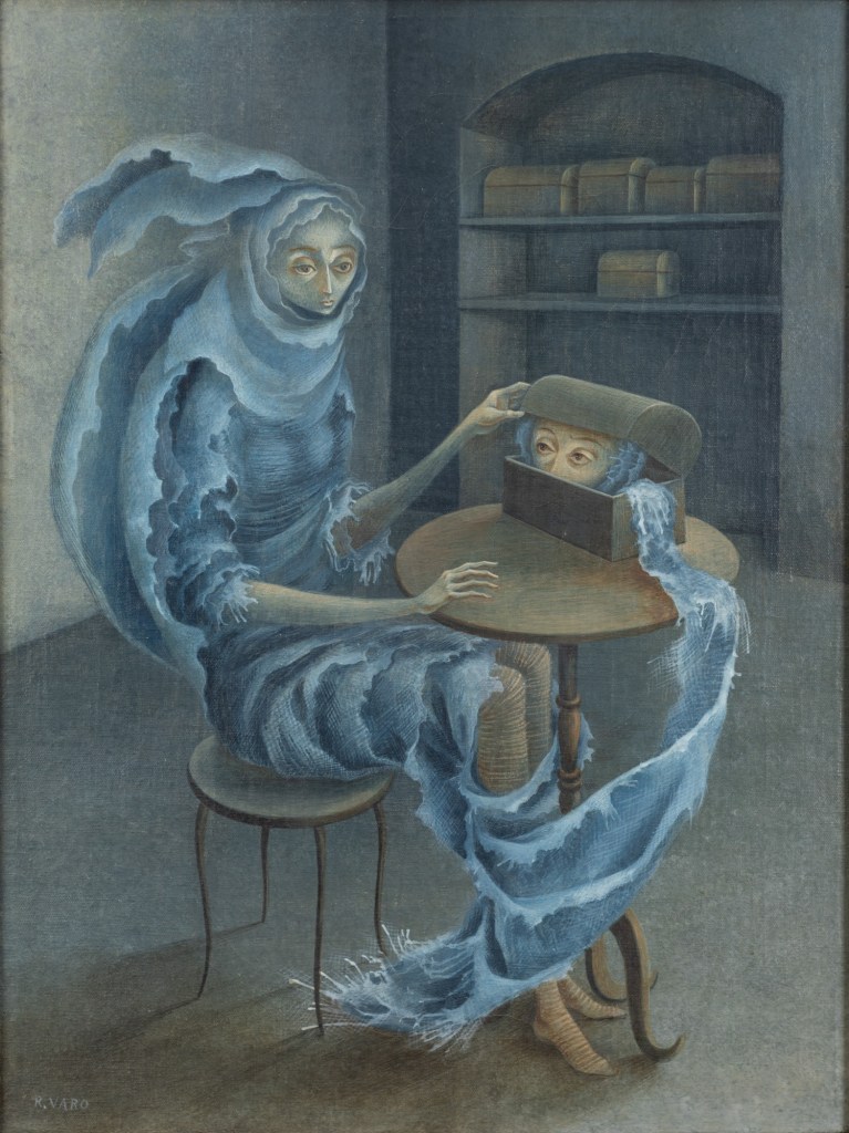 Remedios Varo, Naturaleza muerta resucitando, 1963, oil on canvas
